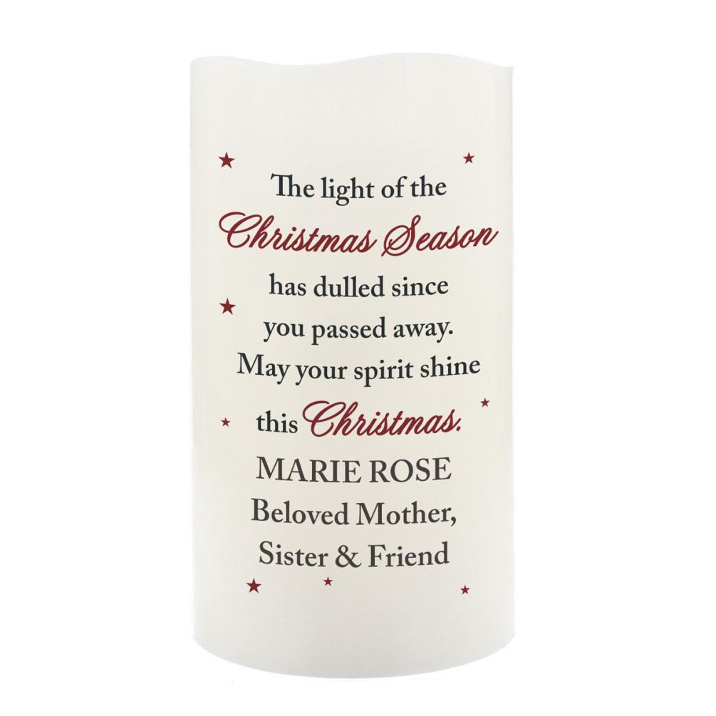 Personalised Christmas Season Memorial LED Candle £13.49